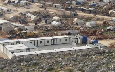 مشروع تأسيس نقاط تعليمية من الكرفانات في مخيمات شمال ادلب