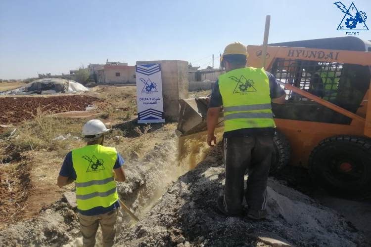 مشروع صيانة مضخات وشبكة المياه في ادلب
