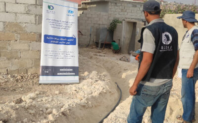 مشروع توسعة شبكة المياه في مخيمات القطري في ادلب.