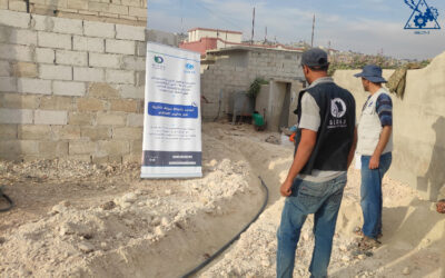 A project to expand the water network in the Qatari camps in Idlib.